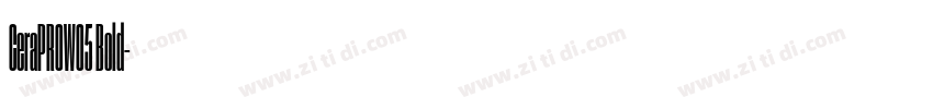 CeraPROW05 Bold字体转换